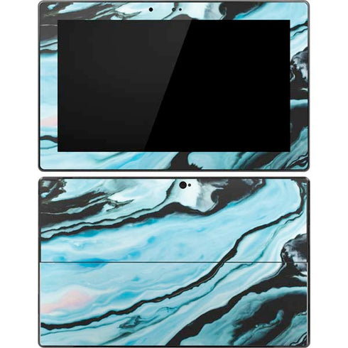 Aqua Blue Marble Ink Surface Pro Tablet Skin